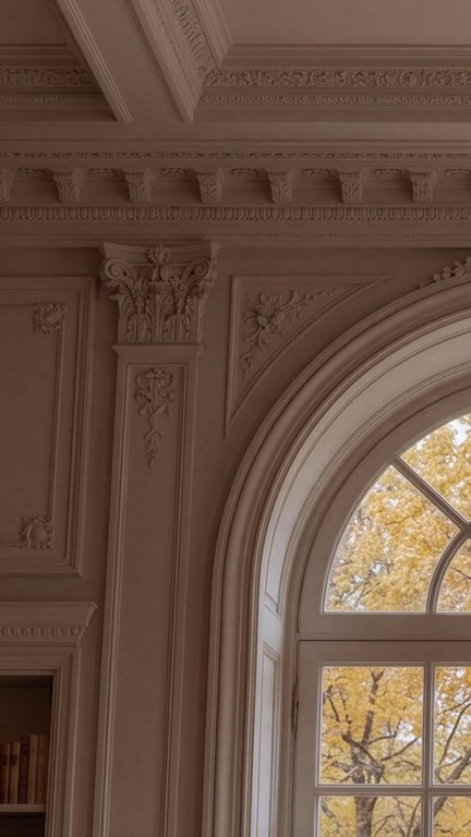 Pilaster and cornice detail